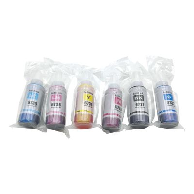 Epson L805 L800 L1800 L810 L850 Yazıcı T673 Mürekkep Kodu 70gm X CMYBkLCLM Mürekkep Renk Seti