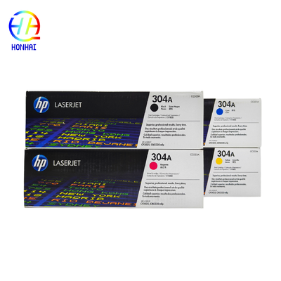 Orijinal 304A CC530A CC531A CC532A CC533A toner kartuşları - HP renkli lazerjet cp2025, CM2320fxi MFP, CM2320n MFP, CM2320nf MFP, CP2025dn, CP2025n, CP2025x Yazıcı Parçaları için 4 adet
