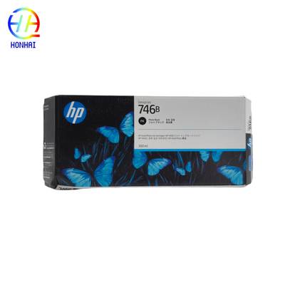 Orijinal Yeni 746B Mürekkep Kartuşu Fotoğraf Siyahı HP DesignJet Z6 Z9 P2V82A 300ml